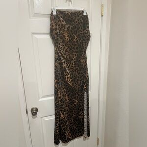 wild fable Leopard-Print Slip Dress in Brown and Black